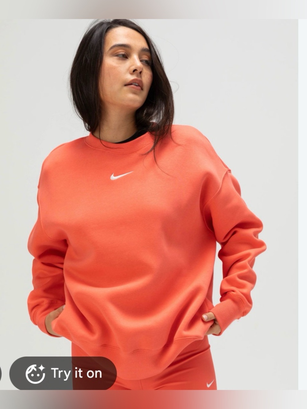 Nike Women's Rust Orange Crewneck Sweatshirt